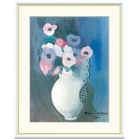 マリー・ローランサン 「花」 額入り 複製画 高精彩工芸画 額装画