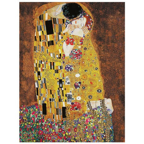 ＊ グスタフ・クリムト 「接吻」 F6号　額入り　複製画　人物画　ジクレー　透明ジェル加工　透明アクリル　ウィーン分離派 【世界の名画】