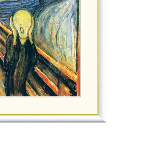 ★ ムンク 「叫び」 額入り 複製画 高精彩工芸画 額絵 額装画  名画 レプリカ 透明アクリル 表現主義 ムンク美術館 J1-111【納期：約1週間】
