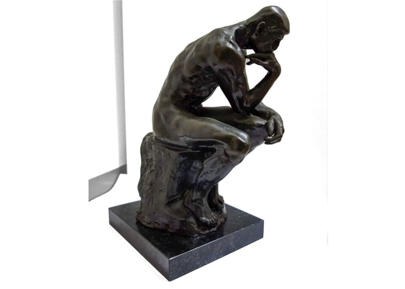 彫刻ブロンズ像 ロダン「考える人」大理石台付き ARA KUNST社（ドイツ