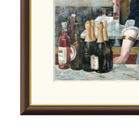 マネ 「フォーリー・ベルジェ―ルのバー」 額入り 複製画 高精彩工芸画 額装画 レプリカ 印象派 人物画 J1-042 【納期：約1週間】