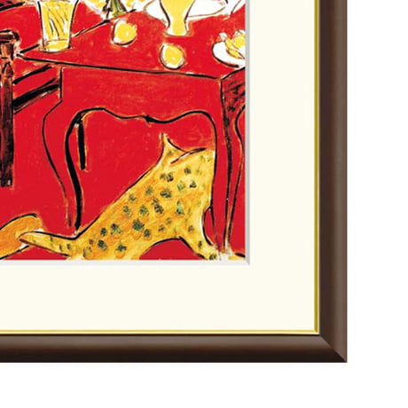 アンリ・マティス 「大きな赤い室内」 額入り 複製画 高精彩工芸画 額絵 額装画 アート レプリカ 透明アクリル 表現主義 フォーヴィズム マチス J1-094 【納期：約1週間】