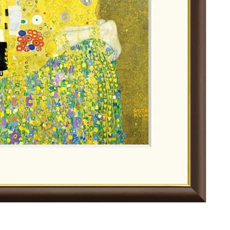クリムト 「接吻」 額入り 複製画 高精彩工芸画  額装画  レプリカ ウィーン分離派 ザ・キッス KISS J1-071 【納期：約1週間】
