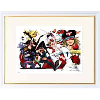 タツノコプロ監修 「タイムボカンシリーズ ヤッターマン8 （特大・ヨコ）」 ジークレー版画 額入り 複製画　昭和のテレビアニメ　1977年TV放映 Yatterman 【大全紙】【C8035】