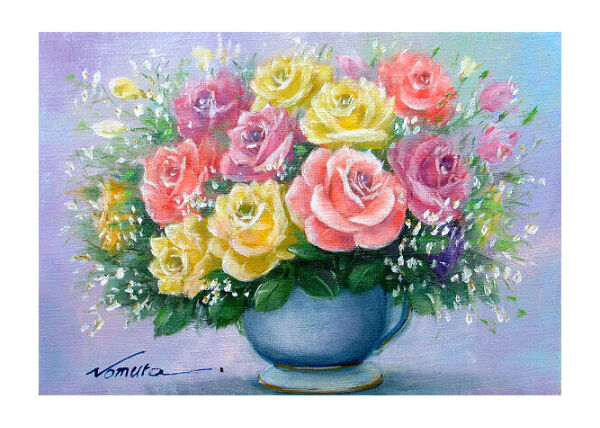 SALE【ART】野村正昭真筆(薔薇)4号 Sale【ART】野村正昭真筆(薔薇)4号