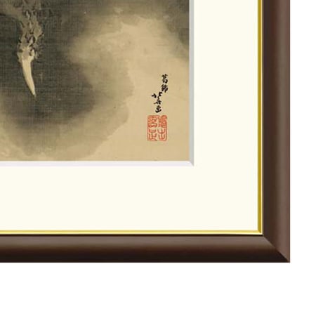 ● 葛飾北斎 「雲龍図」 額入り 複製画 高精彩工芸画 額装画 浮世絵 名画 レプリカ 縁起絵 魔除け 原画は肉筆画 浮世絵 大英博物館所蔵  J2-133 【納期：約1週間】