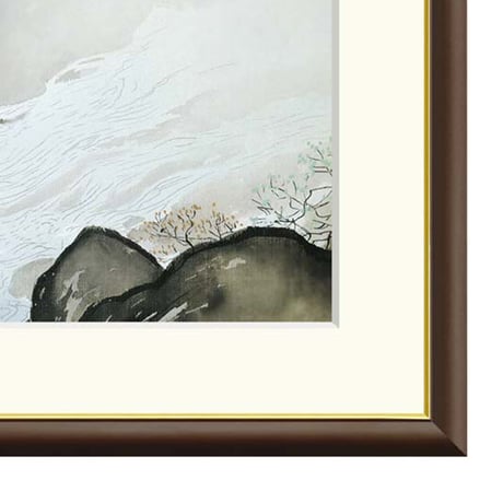● 川合玉堂 「春澗」 額入り 複製画 高精彩工芸画 額装画 日本画 名画 レプリカ 風景画 山水図 四季山水 春 J2-011 【納期：約1週間】