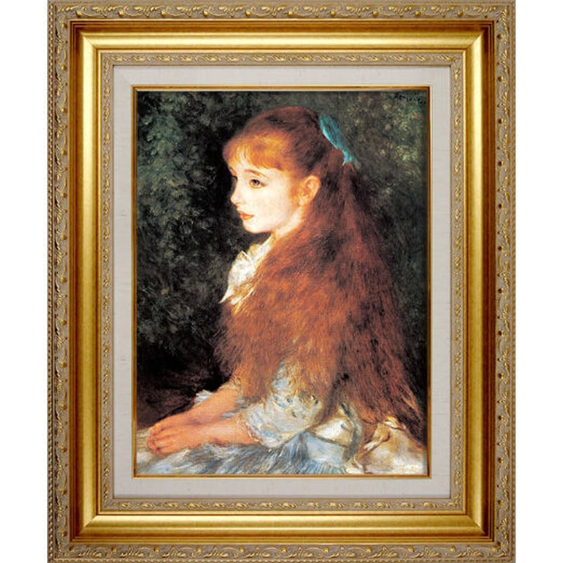 ルノワール 、【化粧する少女】、希少画集画、新品高級額・額装付