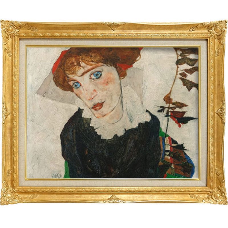 世界の名画】 エゴン・シーレ 「ヴァリの肖像」 P10号 複製画 油絵用 