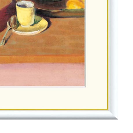 アンリ・マティス 「花とコーヒーカップ」 額入り 複製画 高精彩工芸画 額絵 額装画 アート レプリカ 透明アクリル 表現主義 フォーヴィズム マチス J1-099 【納期：約1週間】