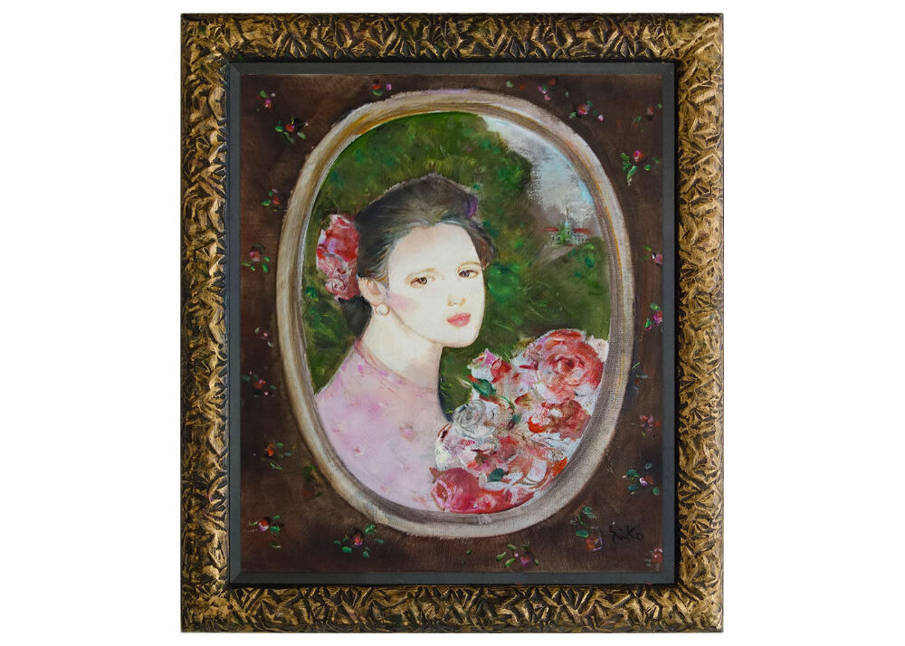 中島裕子 「ローズレディ」 油彩画 F10号 真筆 | 名画.shop