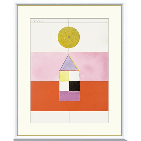 ヒルマ・アフ・クリント 「Series V No.6」額入り 複製画 高精彩工芸画 額装画 レプリカ  抽象画 J1-224 【納期：約1週間】
