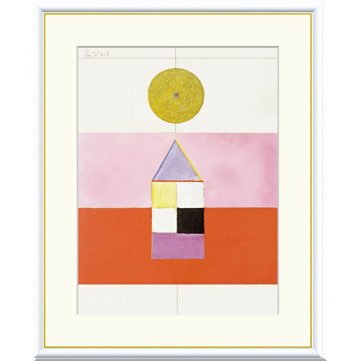 ヒルマ・アフ・クリント 「Series V No.6」額入り 複製画 高精彩