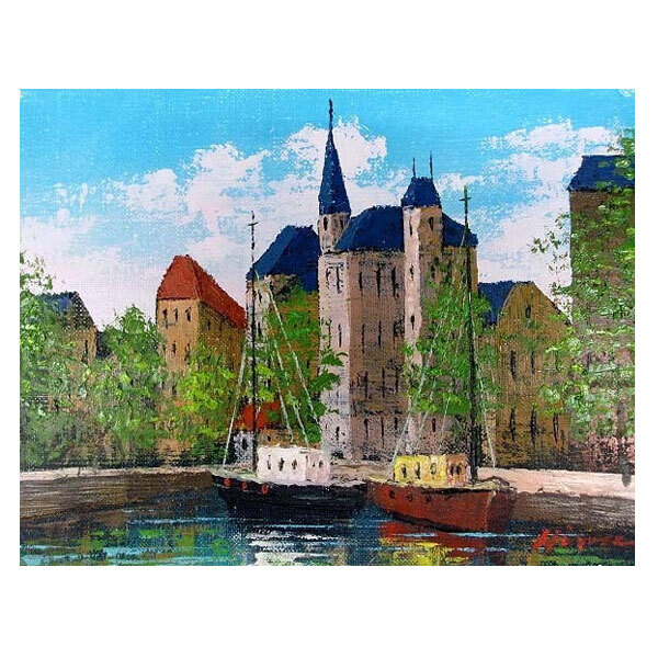 ☆中村 勝☆「オンフルール」 油絵 F6号 良好！ 【公式通販】