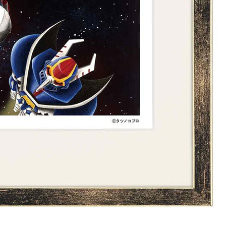 タツノコプロ監修 「宇宙の騎士 テッカマン」 ジークレー版画 額入り 複製画 昭和のテレビアニメ 1975年TV放映 スペースアニメ 【四つ切】【C8020】