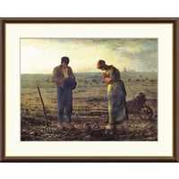 ★ ミレー 「晩鐘」 額入り 複製画 高精彩工芸画 額絵 額装画 名画 レプリカ 透明アクリル バルビゾン派 農民画 祈り アンジェラスの鐘 J1-014 【納期：約1週間】