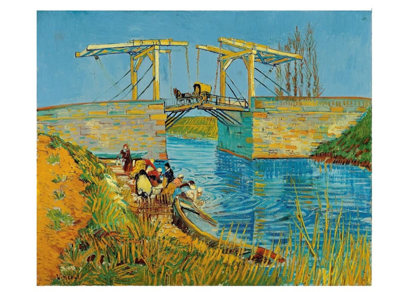 Vincent van Gogh】ゴッホ・アルルの跳ね橋・額絵・額付き・複製画