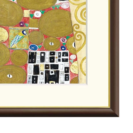 クリムト 「抱擁」 額入り 複製画 高精彩工芸画  額装画 レプリカ ウィーン分離派 ストックレーフリーズ J1-074 【納期：約1週間】