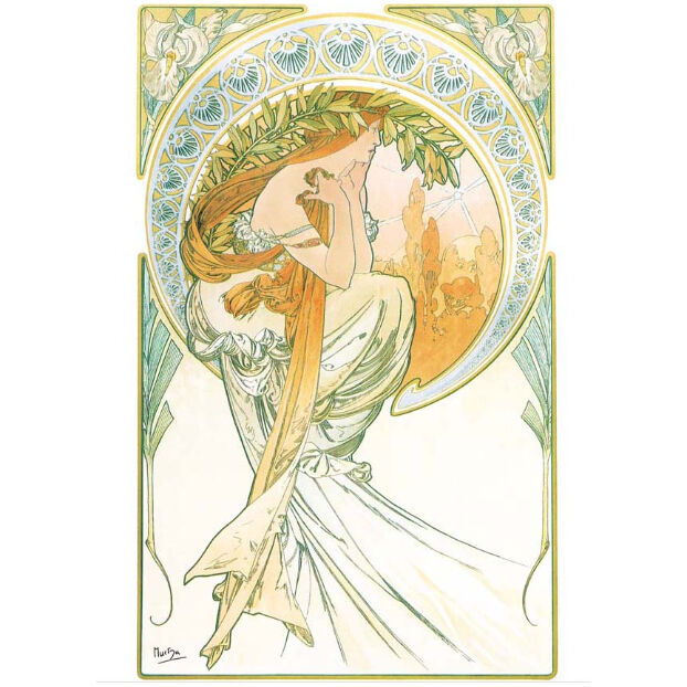 高級額装】【美品】ミュシャ詩 ナンバー入り アルフォンス・ミュシャ