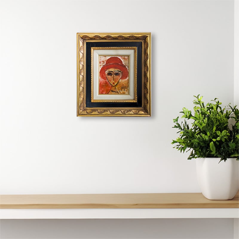 織田 広喜、少女、高級希少画集画、版上サイン入 新品額付