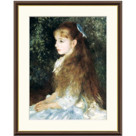 ★ ルノワール 「イレーヌ・カーン・ダンヴェール嬢」 額入り 複製画 高精彩工芸画 額絵 額装画 名画 レプリカ 透明アクリル 少女イレーヌ J1-031 【納期：約1週間】
