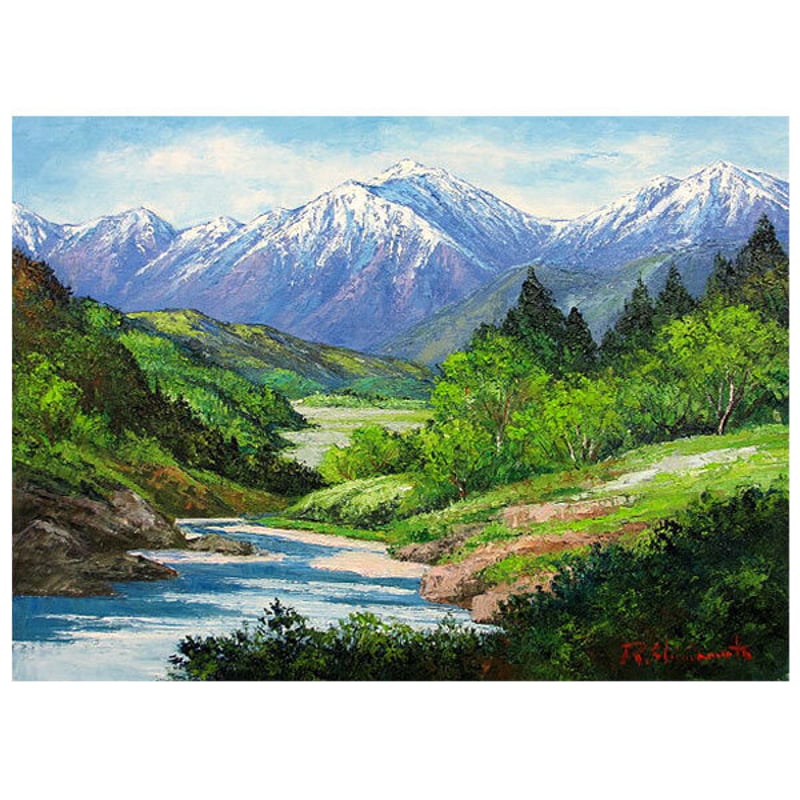 親不知海岸」油絵 F6 絵画