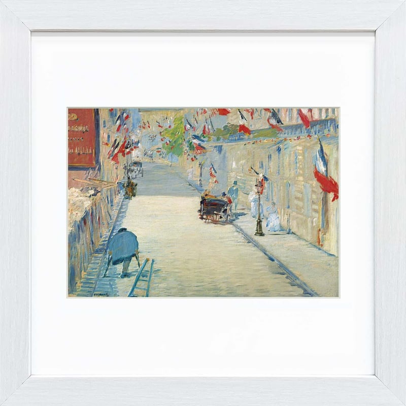 エドゥアール・マネ、【パリのモニエ街】、希少な額装用画集より、状態