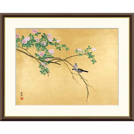 酒井抱一、菖蒲鷭図、超希少・大判画集画、新品高級額装付 酒井抱一、菖蒲鷭図、超希少・大判画集画、新品高級額装付