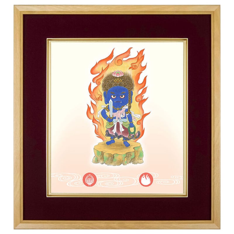 絵銭 不動明王☆立不動／極美品／希少／仏銭／八体仏／