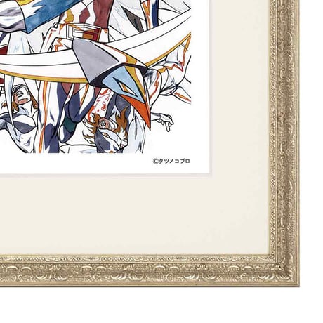 タツノコプロ監修 「科学忍者隊ガッチャマン-2」  ジークレー版画 額入り 劇画 複製 昭和のテレビアニメ 1972年～TV放映 大鷲の健 【四つ切】【C8010】