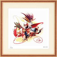 タツノコプロ監修 「科学忍者隊ガッチャマンII -1」 ジークレー版画 額入り 複製画 昭和のテレビアニメ 1978年TV放映 大鷲の健 【300角】 【C8001】