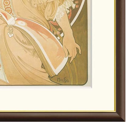 ミュシャ 「夢想」 額入り 複製画 高精彩工芸画 額絵 額装画 アート レプリカ 透明アクリル アールヌーボー 美人画 肖像画 Mucha J1-102 【納期：約1週間】