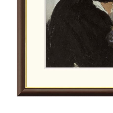 マネ 「すみれの花束をつけたベルト・モリゾ」 額入り 複製画 高精彩工芸画  額装画 レプリカ 印象派 肖像画 J1-044 【納期：約1週間】