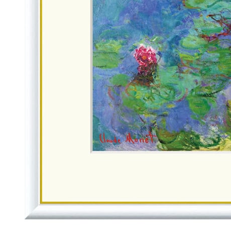 ★ モネ 「睡蓮 （リージョンオブオナー美術館）」 額入り 複製画 高精彩工芸画 額絵 額装画 名画 レプリカ 透明アクリル 印象派 J1-227 【納期：約1週間】