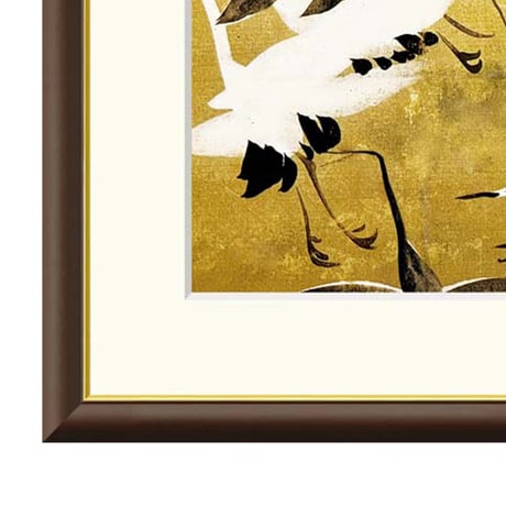 ● 尾形光琳 「千羽鶴香包」額入り 複製画 高精彩工芸画 額装画 日本画 名画 レプリカ 琳派 京都 包装図柄 冬木家 J2-144 【納期：約1週間】