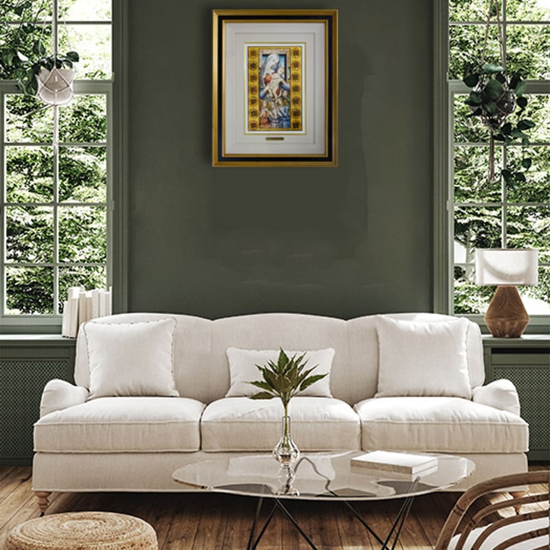 版画 藤田嗣治「聖母子」 ミクストメディア 額付き 2020年 限定