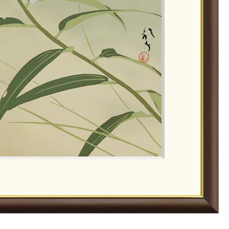 ● 川端龍子 「百合」 額入り 複製画 高精彩工芸画 額装画 日本画 名画 レプリカ 植物 花鳥図 ゆりアゲハ蝶 春 J2-058