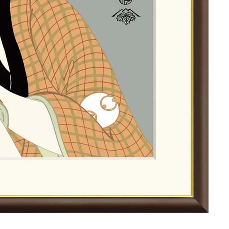 ● 東洲斎写楽 「金貸石部金吉」嵐竜蔵 額入り 複製画 高精彩工芸画 江戸の浮世絵 レプリカ 役者絵 錦絵 大首絵 木版画 山種美術館所蔵 J5-G020 【納期：1週間】