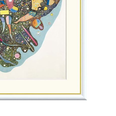 カンディンスキー 「規則的な堆積」 額入り 複製画 高精彩工芸画  額装画 レプリカ 前衛 アート 抽象画 表現主義 J1-195 【納期：約1週間】