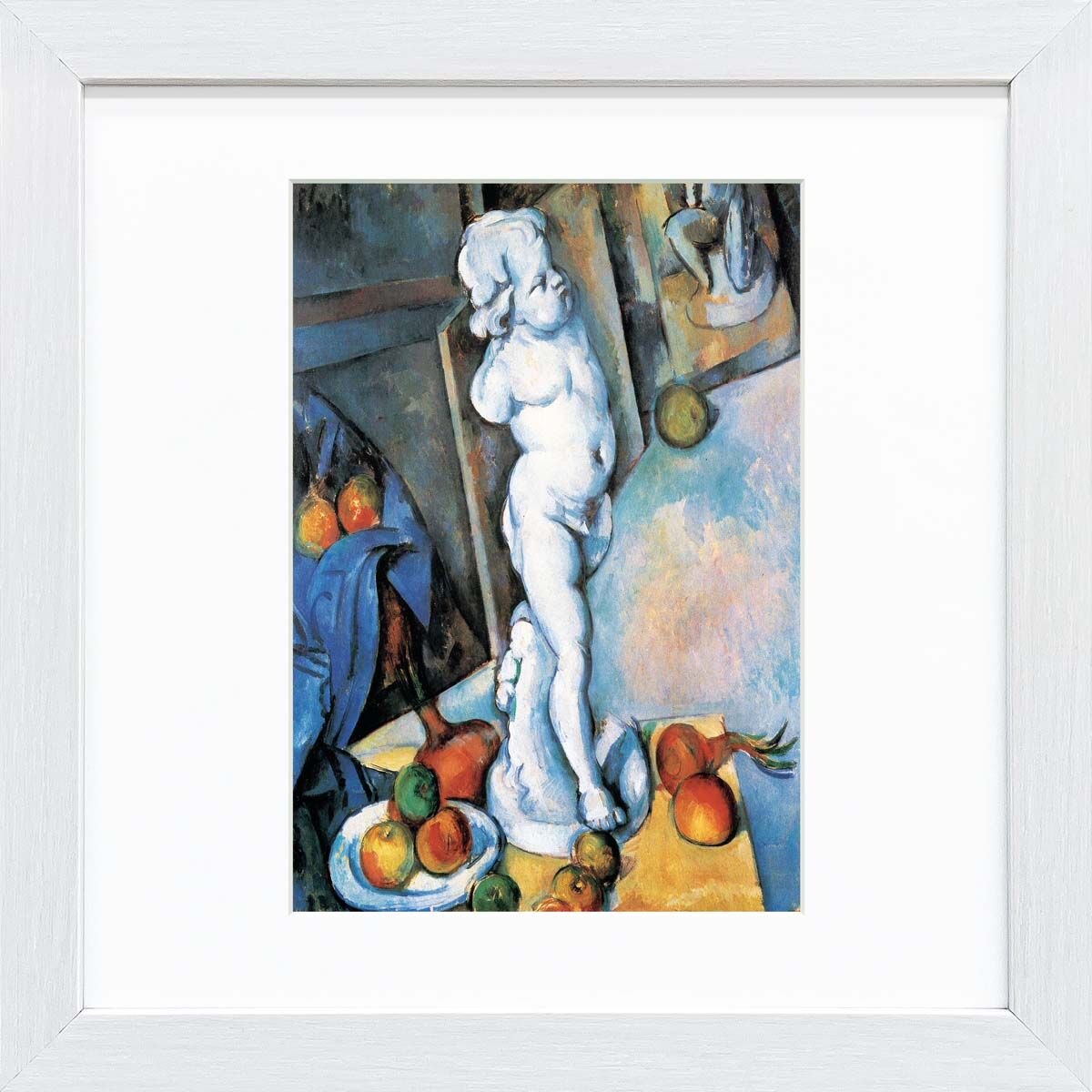 高精細デジタル版画　ポール・セザンヌ　「キューピッドの石膏像のある静物」　額装絵画　世界の名画　F6-