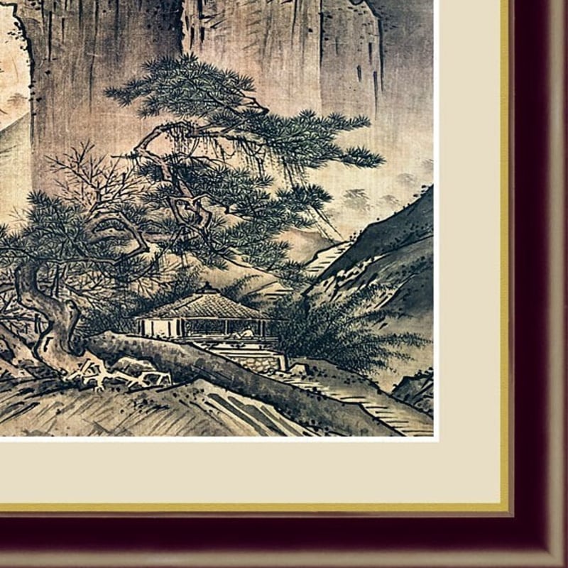 複製/雪舟/四季山水図/工芸/布袋屋掛軸HF-992 複製/雪舟/四季山水図/工芸/布袋屋掛軸HF-992
