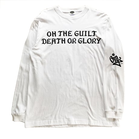 Oh!theGuilt × DF.SQEZ  / "D.O.G."L/S T-SHIRT（ WHITE)