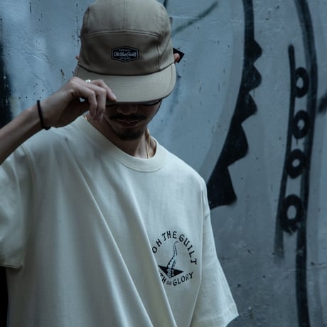 Oh!theGuilt × DF.SQEZ 001 / "SCREEN PRINT"S/S T-SHIRT（ NATURAL)