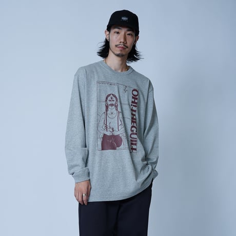 Oh!theGuilt × SCUMBOY "World Full Of Weirdos"L/S T-SHIRT（ MIX GRAY)