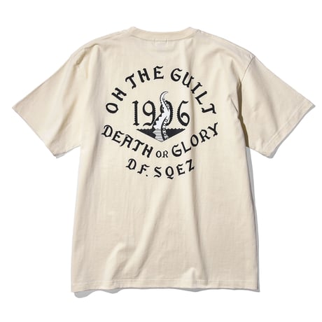 Oh!theGuilt × DF.SQEZ 001 / "SCREEN PRINT"S/S T-SHIRT（ NATURAL)