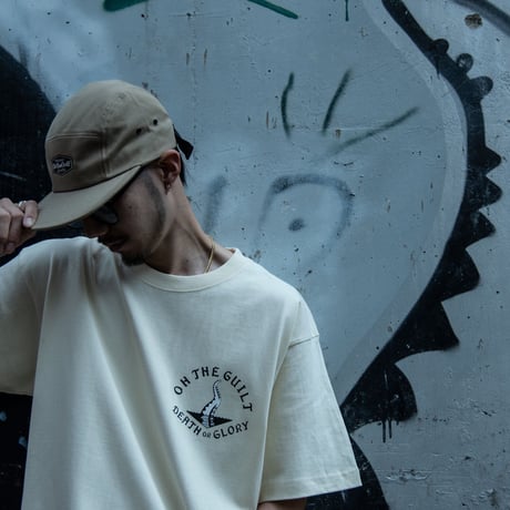 Oh!theGuilt × DF.SQEZ 001 / "SCREEN PRINT"S/S T-SHIRT（ NATURAL)