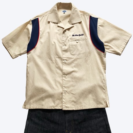 Oh!theGuilt / S/S BOWLING SHIRT  (KHAKI)