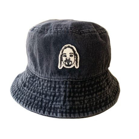 Oh!theGuilt  / "DOGGY"  DENIM BUCKET HAT (BLACK)