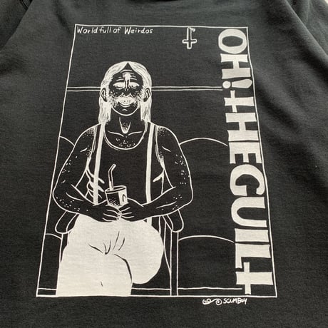 Oh!theGuilt × SCUMBOY "World Full Of Weirdos"L/S T-SHIRT（ BLACK)