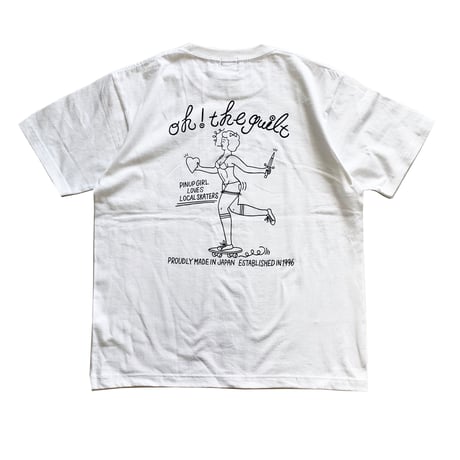 Oh!theGuilt × SCUMBOY "SAILORMAN&PIN UP GIRL"S/S T-SHIRT（WHITE)